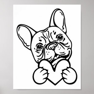 Cute Valentine's Day Frenchie French Bulldog Lover Poster