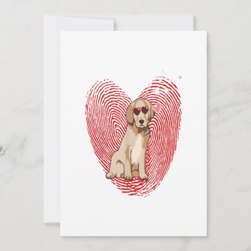 Cute Valentines Day Golden Retriever Graphic Heart Announcement