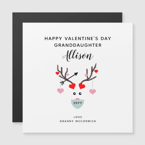 Cute Valentines Day Granddaughter Hearts Magnet