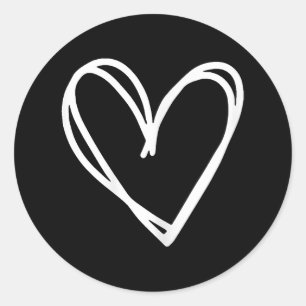 Cute Valentines Day Heart Men Women Kids 1 Classic Round Sticker