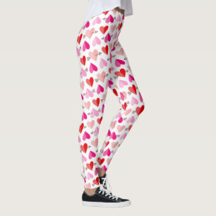 Cute Valentine's Day Hearts and Arrows Leggings