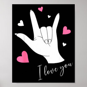 Cute Valentines Day Hearts I Love You Hand Sign La