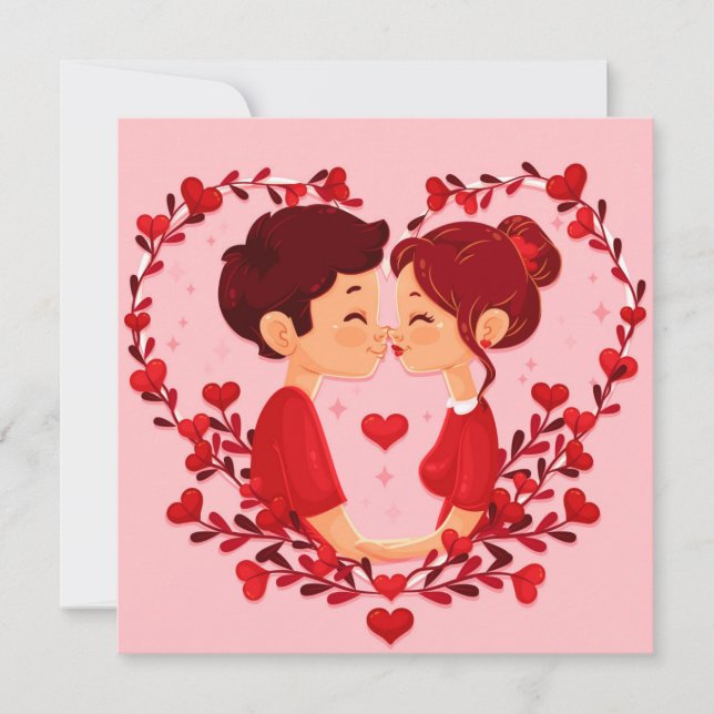 Cute Valentine's Day Holiday Card (Front)