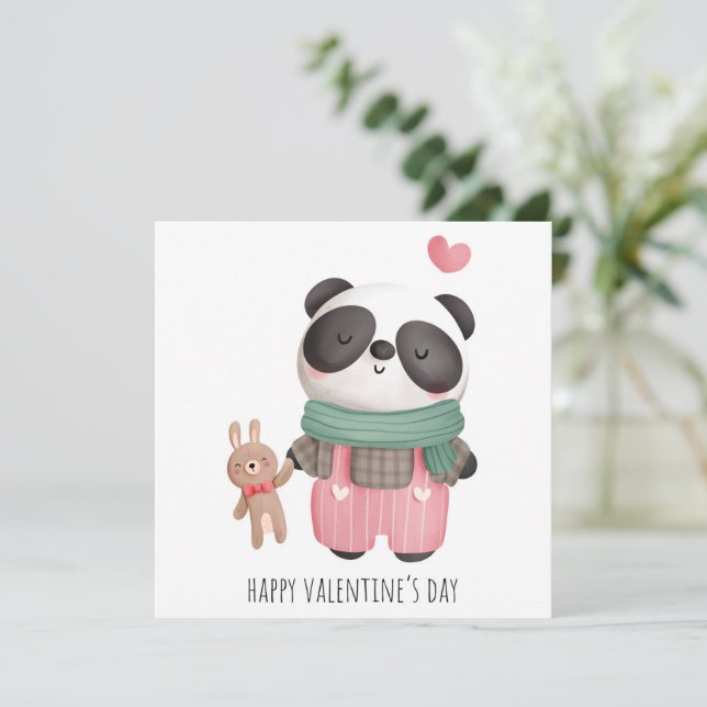Cute Valentine's Day Holiday Card (Standing Front)