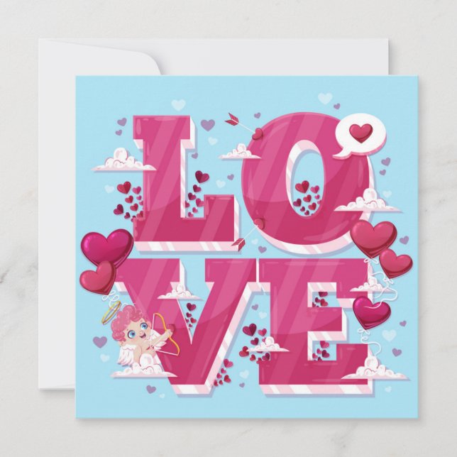 Cute Valentine's Day Holiday Card (Front)