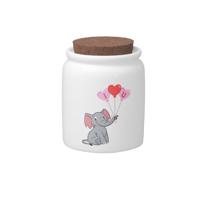 cute Valentine's Day I love you heart Candy Jar (Front)