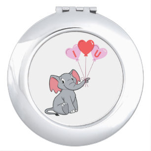 cute Valentine's Day I love you heart Compact Mirror