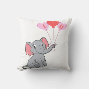 cute Valentine's Day I love you heart Throw Pillow