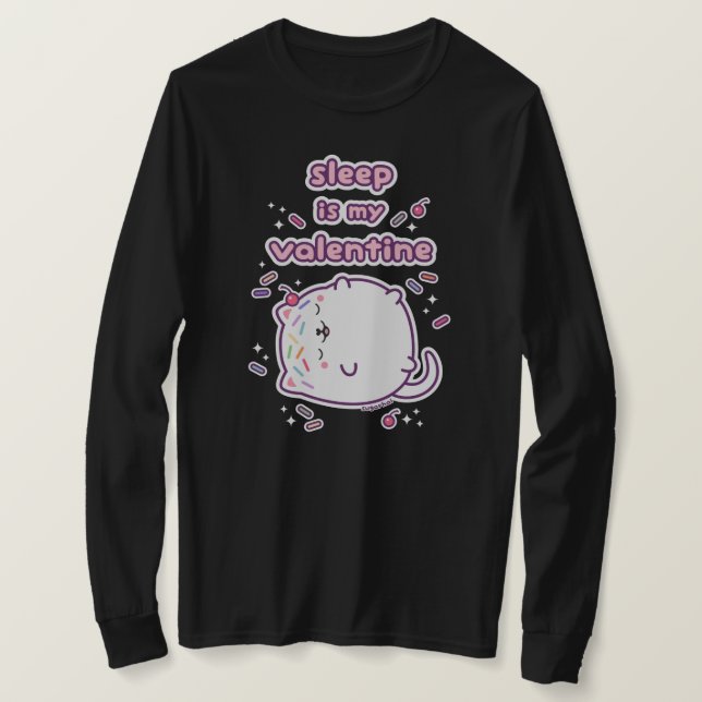 Cute Valentine's Day Kitty Cat T-Shirt (Design Front)