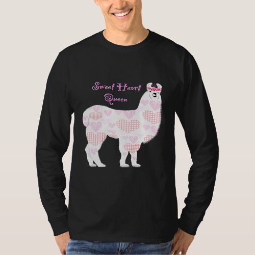 Cute Valentines Day llama Premium T-Shirt