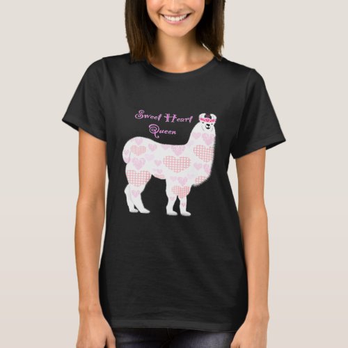 Cute Valentines Day llama Premium T-Shirt