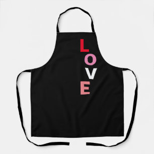 Cute Valentines Day Love Typography Baking Apron