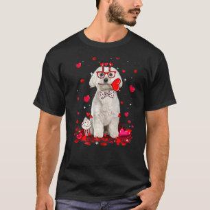 Cute Valentine's Day Maltese Dog Heart Costume Pre T-Shirt