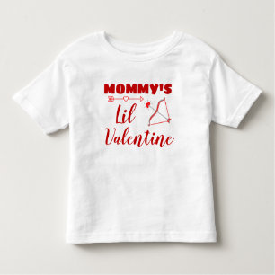 cute valentine's day mommy's little valentine toddler t-shirt