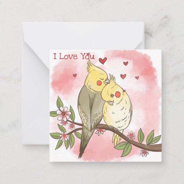 Cute Valentine's Day Note Card (Front)