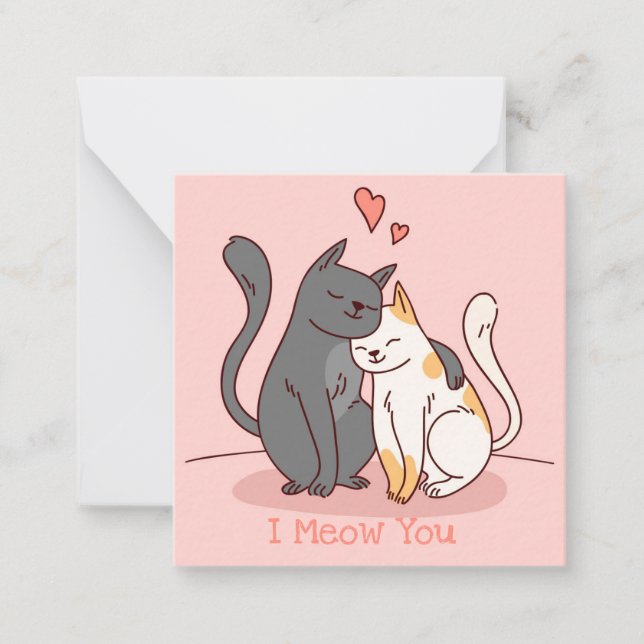 Cute Valentine's Day Note Card (Front)