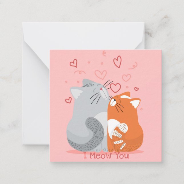 Cute Valentine's Day Note Card (Front)