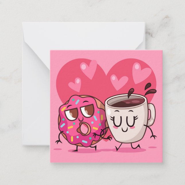 Cute Valentine's Day Note Card (Front)