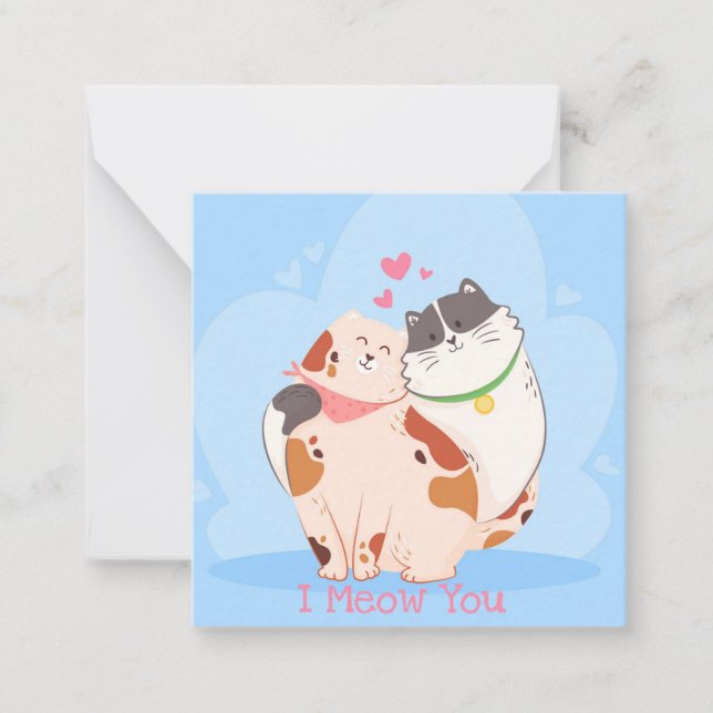 Cute Valentine's Day Note Card (Front)