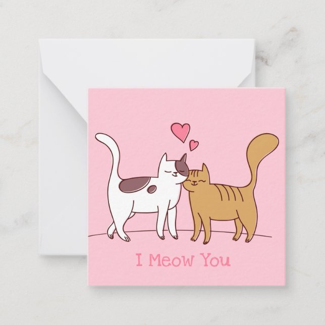 Cute Valentine's Day Note Card (Front)