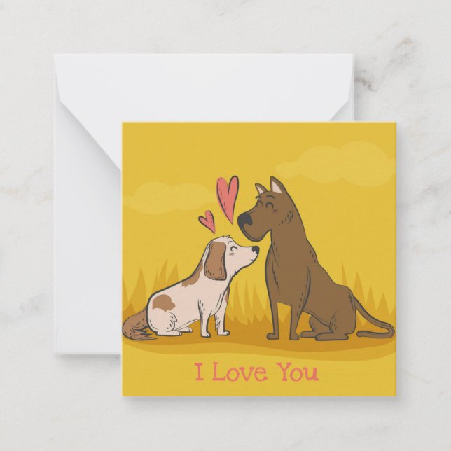 Cute Valentine's Day Note Card (Front)