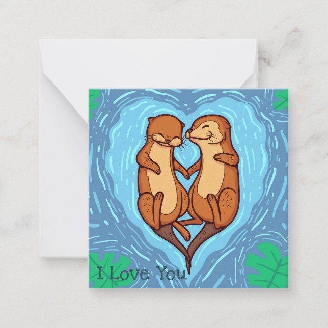 Cute Valentine's Day Note Card (Front)