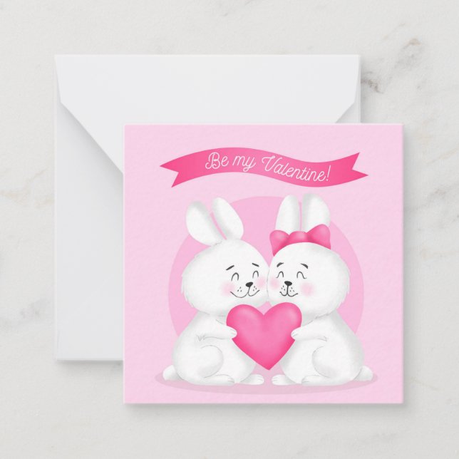 Cute Valentine's Day Note Card (Front)