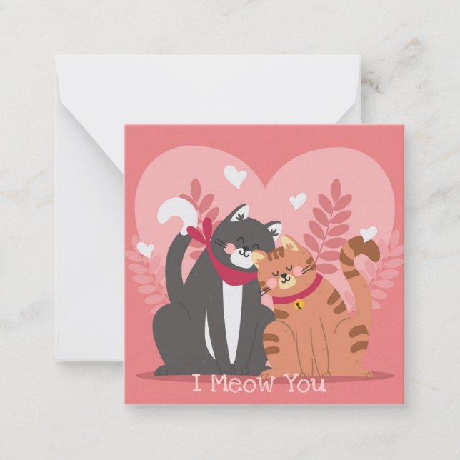 Cute Valentine's Day Note Card (Front)