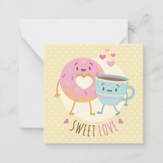 Cute Valentine's Day Note Card (Front)