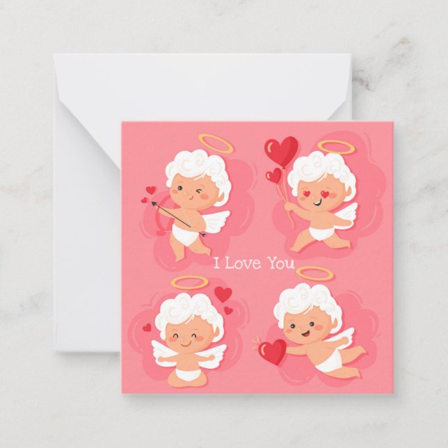 Cute Valentine's Day Note Card (Front)