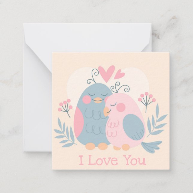 Cute Valentine's Day Note Card (Front)