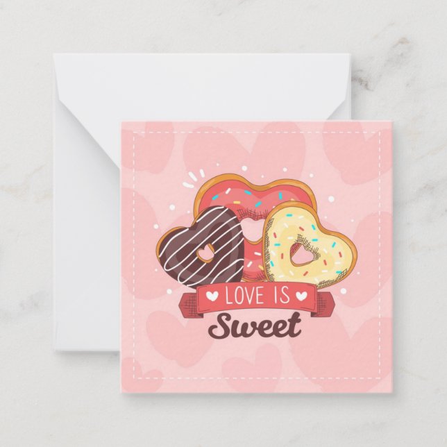 Cute Valentine's Day Note Card (Front)