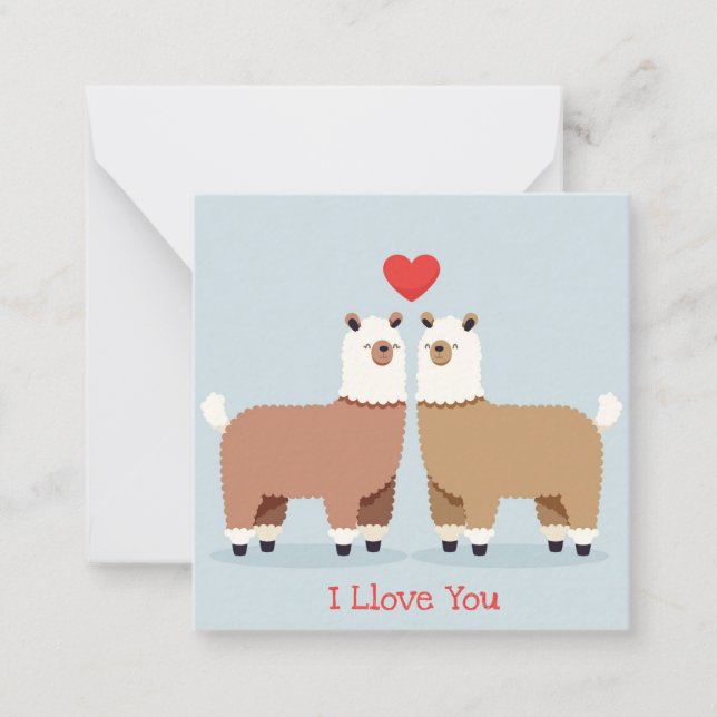 Cute Valentine's Day Note Card (Front)