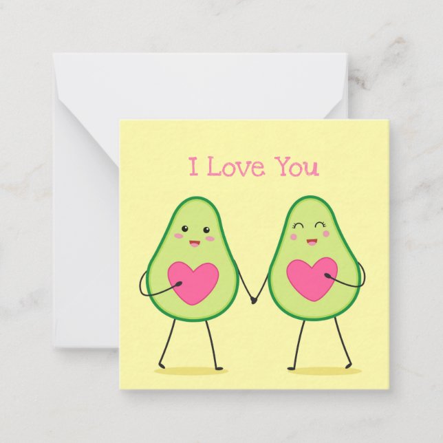 Cute Valentine's Day Note Card (Front)
