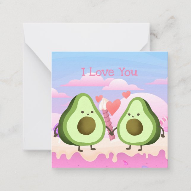 Cute Valentine's Day Note Card (Front)
