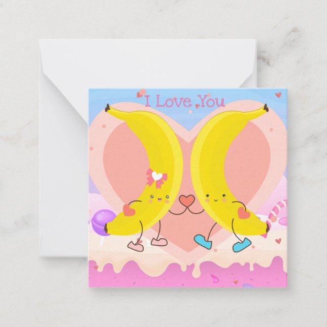 Cute Valentine's Day Note Card (Front)