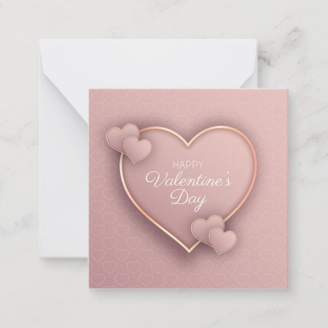 Cute Valentine's Day Note Card (Front)