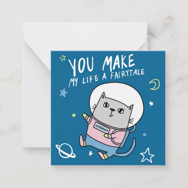 Cute Valentine's Day Note Card (Front)