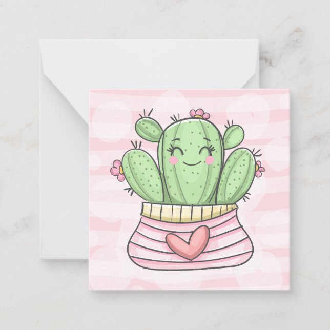 Cute Valentine's Day Note Card (Front)