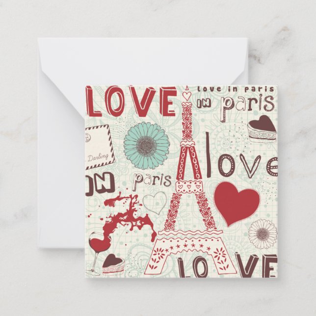 Cute Valentine's Day Note Card (Front)