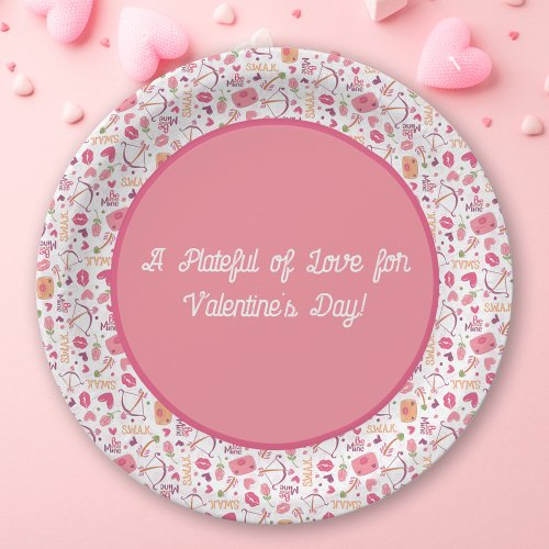 Cute Valentines Day Paper Plates