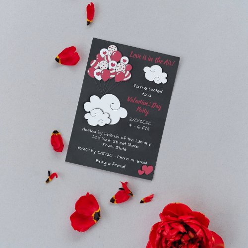 Cute Valentines Day Party Invitation