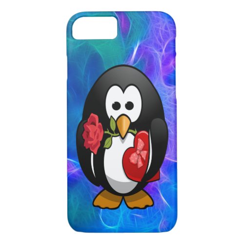Cute Valentines Day Penguin Funny Cartoon iPhone 87 Case