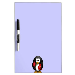 Cute Valentine's Day Penguin Funny Cartoon Dry-Erase Board