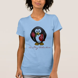 Cute Valentine's Day Penguin Funny Cartoon T-Shirt