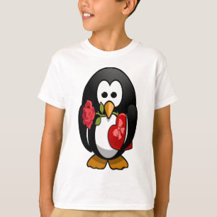 Cute Valentine's Day Penguin Funny Cartoon T-Shirt