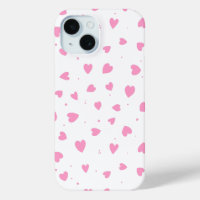Cute Valentines Day Pink Hearts iPhone / iPad case