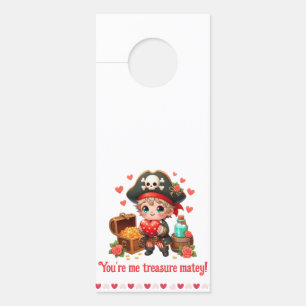 Cute Valentine's day pirate Door Hanger