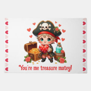 Cute Valentine's day pirate Doormat