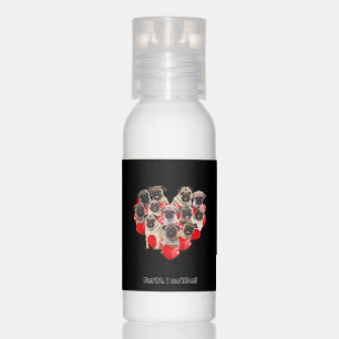 Cute Valentines Day Pug Dog Heart Puppy Hand Lotion